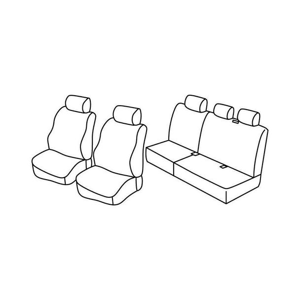 Coprisedili Lampa Set Superior - Nero/Blu - compatibili per Jeep Grand Cherokee (06/05>12/10)