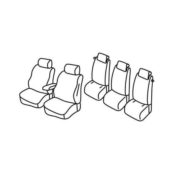 Coprisedili Lampa Set Superior - Nero/Blu - compatibili per Ford C-Max (11/10>03/20)