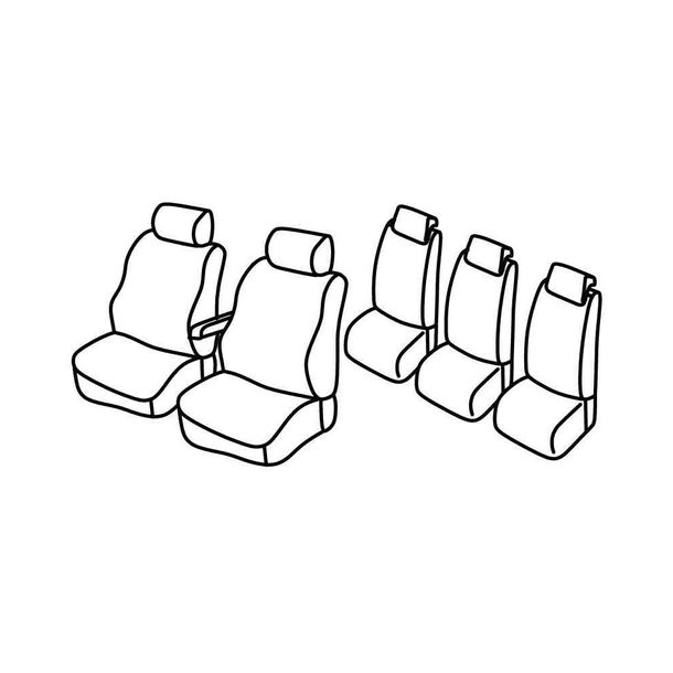Coprisedili Lampa Set Superior - Nero/Blu - compatibili per Ford C-Max (10/03>03/07)