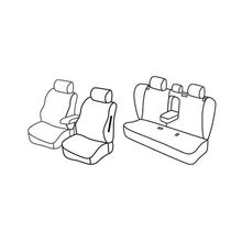 Sitzbezüge Lampa Set Superior - Schwarz/Blau - kompatibel für Bmw X3 (F25) (11/10>07/17)