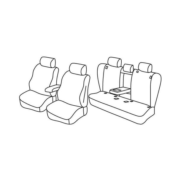 Housses de siège Lampa Set Superior - Noir/Bleu - compatibles pour Bmw X1 (E84) (10/09>10/15)