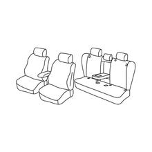 Sitzbezüge Lampa Set Superior - Schwarz/Blau - kompatibel für Bmw X1 (E84) (10/09>10/15)