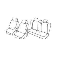 Sitzbezüge Lampa Set Superior - Schwarz/Blau - kompatibel für Bmw X1 (E84) (10/09>10/15)