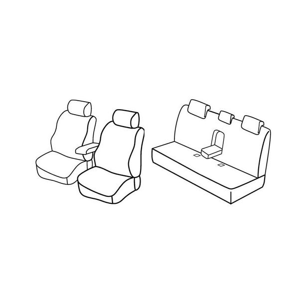 Seat Covers Lampa Set Superior - Black/Blue - compatible for BMW 3 Series (E90) (03/05>01/12)