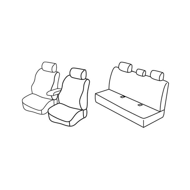 Coprisedili Lampa Set Superior - Nero/Blu - compatibili per Bmw Serie 3 (E90) (03/05>01/12)