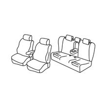 Pokrowce na fotele Lampa Set Superior - Czarno/Niebieskie - kompatybilne z Audi A4 Avant (09/01>04/08)