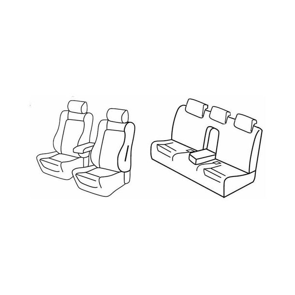 Coprisedili Lampa Set Superior - Nero/Blu - compatibili per Alfa Romeo 159 4p (08/05>09/13)