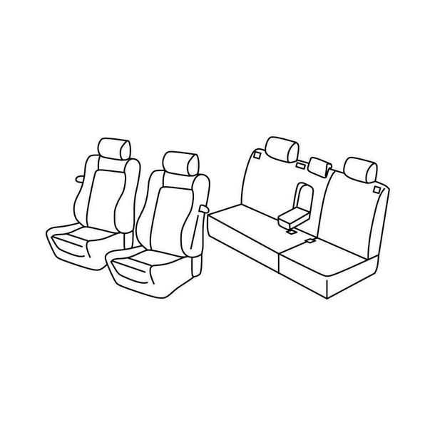 Coprisedili Lampa Set Superior - Nero/Blu - compatibili per Volkswagen Polo 3p (11/01>08/09)