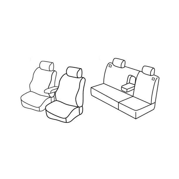 Coprisedili Lampa Set Superior - Nero/Blu - compatibili per Volkswagen Golf IV 5p (10/97>10/03)