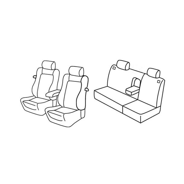 Coprisedili Lampa Set Superior - Nero/Blu - compatibile per Volkswagen Golf IV 3p (10/97>10/03)