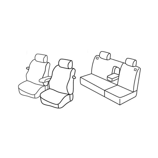 Coprisedili Lampa Set Superior - Nero/Blu - compatibili per Volkswagen Golf IV 3p (10/97>10/03)