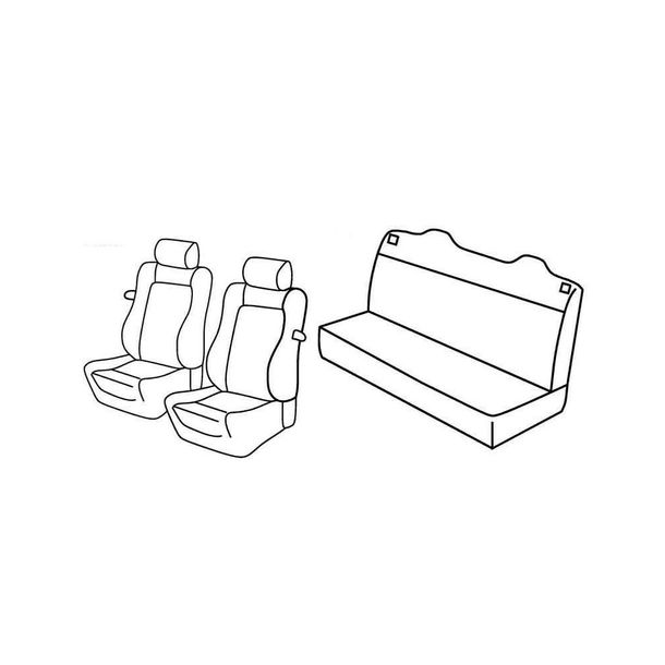 Coprisedili Lampa Set Superior - Nero/Blu - compatibili per Volkswagen Golf IV Cabrio (10/97>10/03)