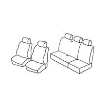 Fundas de Asiento Lampa Set Superior - Negro/Azul - compatibles para Renault Kangoo 5p (01/97>01/08)