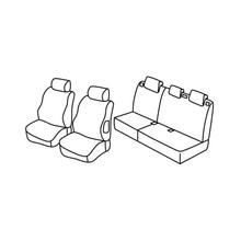 Housses de siège Lampa Set Superior - Noir/Bleu - compatibles pour Peugeot 207 5p (05/06>11/12) - Peugeot 207 Plus 5p (02/13>08/14)