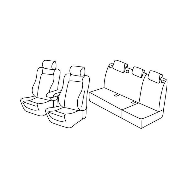 Coprisedili Lampa Set Superior - Nero/Blu - compatibili per Opel Astra J Sports Tourer (11/10>02/16)
