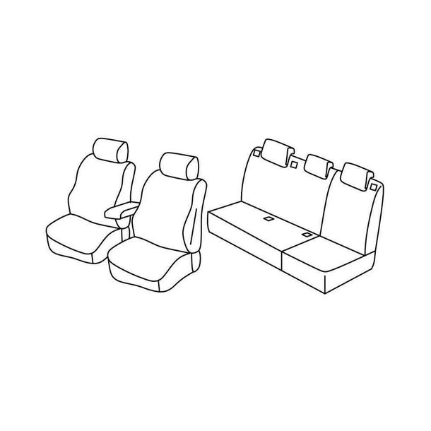Coprisedili Lampa Set Superior - Nero/Blu - compatibili per Opel Astra J Sports Tourer (11/12>02/16)