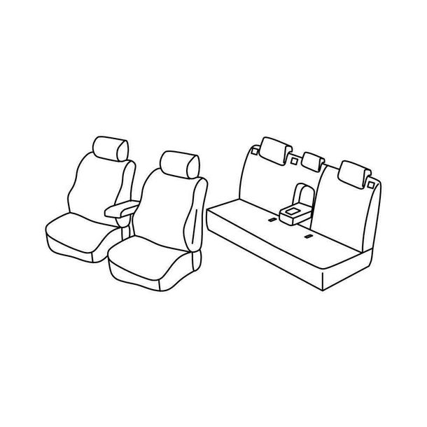 Coprisedili Lampa Set Superior - Nero/Blu - compatibili per Opel Astra J 5p (11/12>10/15)