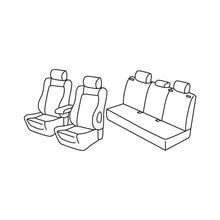 Seat Covers Lampa Set Superior - Black/Blue - compatible with Opel Astra H 5-door (03/04>12/09)