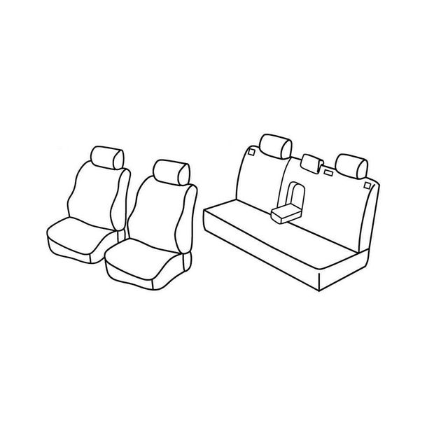 Fundas de asiento Lampa Set Superior - Negro/Azul - compatible para Opel Astra G 5p (04/98>02/04)
