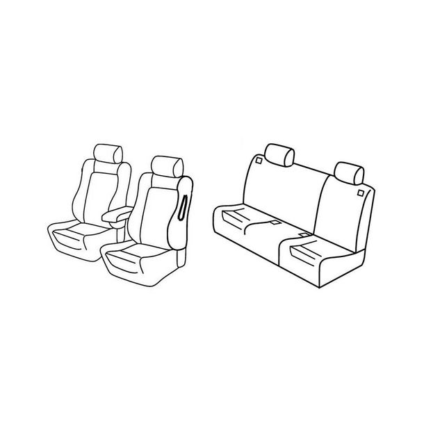 Coprisedili Lampa Set Superior - Nero/Blu - compatibili per Alfa Romeo 147 5p (04/01>10/04)