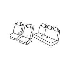 Sitzbezüge Lampa Set Superior - Schwarz/Blau - kompatibel für Toyota Yaris 5p (10/11>08/20)
