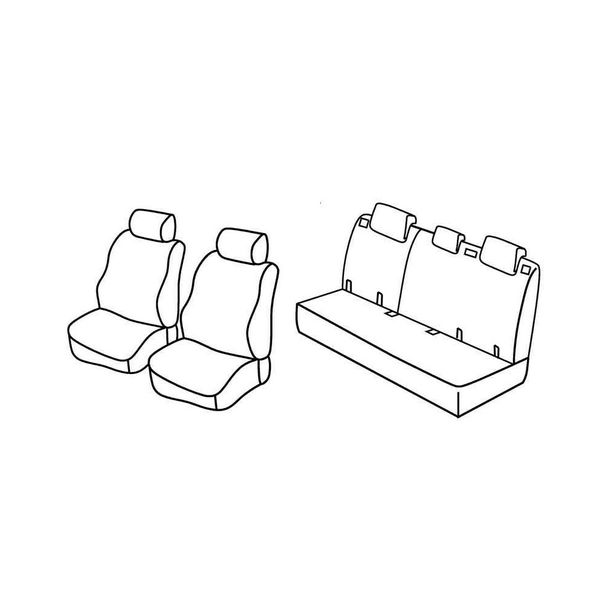 Coprisedili Lampa Set Superior - Nero/Blu - compatibili per Suzuki Swift 5p (09/10>04/17)
