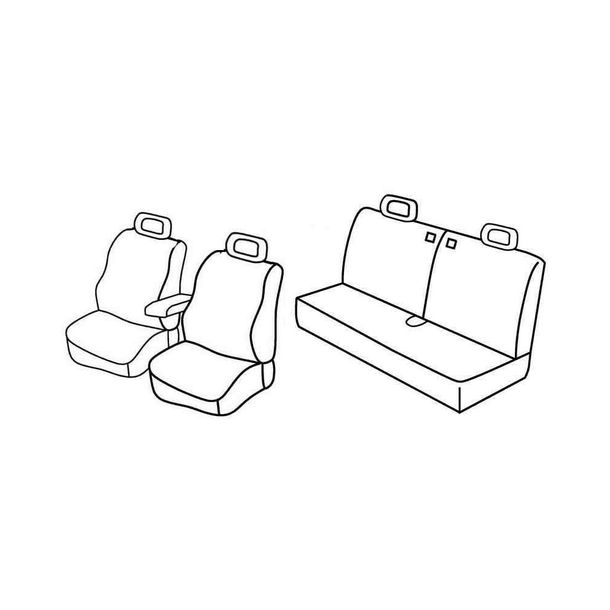 Coprisedili Lampa Set Superior - Nero/Blu - compatibili per Suzuki Jimny 3p (01/98>05/12)