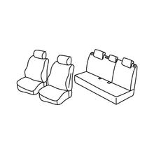 Housses de siège Lampa Set Superior - Noir/Bleu - compatibles pour Seat Leon (05/09>12/12)