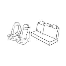 Seat Covers Lampa Set Superior - Black/Blue - compatible with Peugeot 208 5-door (04/12>10/19)