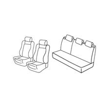 Habillages de siège Lampa Set Superior - Noir/Bleu - compatible pour Peugeot 206 3p (09/98>02/09) - Peugeot 206 5p (09/98>02/09)