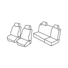 Housses de siège Lampa Set Superior - Noir/Bleu - compatibles pour Volkswagen Polo 3p (08/94>10/01) - Volkswagen Polo 5p (08/94>10/01)