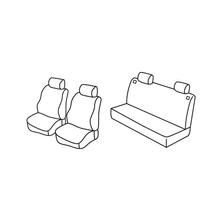 Habillages de siège Lampa Set Superior - Noir/Bleu - compatible pour Volkswagen Polo 3p (08/94>10/01) - Volkswagen Polo 5p (08/94>10/01)