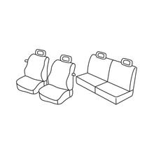 Housses de siège Lampa Set Superior - Noir/Bleu - compatibles pour Seat Arosa (02/97>06/04) - Volkswagen Lupo (06/98>07/05)