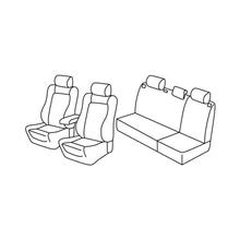 Housses de siège Lampa Set Superior - Noir/Bleu - compatibles avec Skoda Fabia 5p (05/07>01/15)