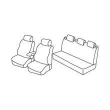 Housses de siège Lampa Set Superior - Noir/Bleu - compatibles pour Skoda Fabia 5p (05/07>01/15)