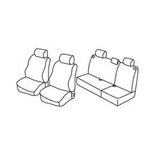 Coprisedili Lampa Set Superior - Nero/Blu - compatibile per Renault Clio II 3p (03/98>09/05)