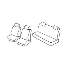 Habillages de siège Lampa Set Superior - Noir/Bleu - compatible pour Fiat Punto 5p (09/99>08/09)