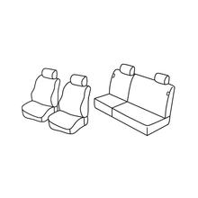 Habillages de siège Lampa Set Superior - Noir/Bleu - compatible pour Fiat Punto 5p (01/93>08/99)