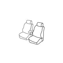 Sitzbezüge Lampa Set Superior - Schwarz/Blau - kompatibel für Citroen Nemo Van (12/08>03/14) - Fiat Fiorino (11/07>) - Peugeot Bipper (05/08>03/14)