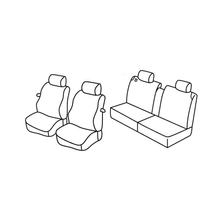 Sitzbezüge Lampa Set Superior - Grau/schwarz - kompatibel für Volvo C30 (10/06>03/13)