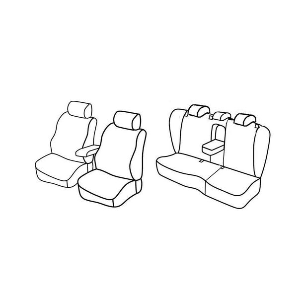 Coprisedili Lampa Set Superior - Grigio/Nero - compatibili per Volkswagen Passat Variant (09/05>12/10)
