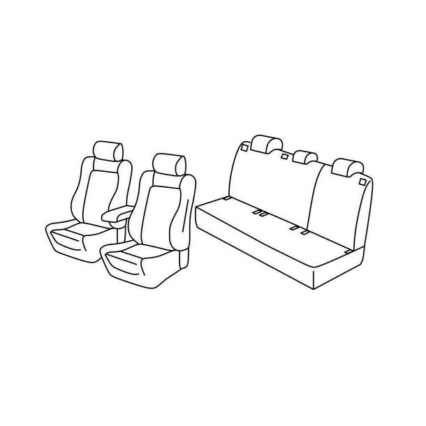 Coprisedili Lampa Set Superior - Grigio/nero - compatibile per Volkswagen Golf VI 5p (11/08>10/12)