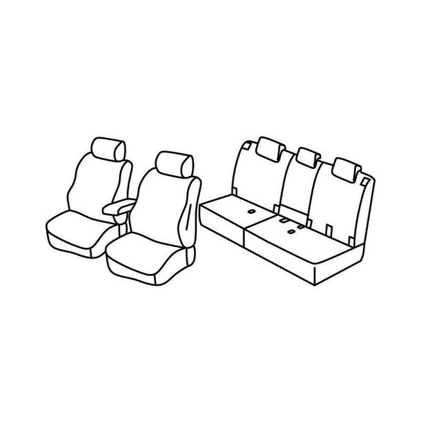 Coprisedili Lampa Set Superior - Grigio/Nero - compatibili per Toyota Rav4 (02/06>02/13)