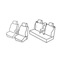 Sitzbezüge Lampa Set Superior - Grau/schwarz - kompatibel für Toyota Prius 5p (07/09>02/16)