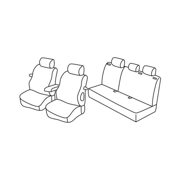Coprisedili Lampa Set Superior - Grigio/Nero - compatibile per Opel Astra H GTC (04/05>08/11)