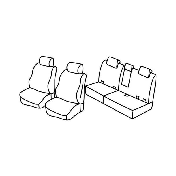 Seat Covers Lampa Set Superior - Grey/Black - compatible for Mercedes ML (10/11>12/15)