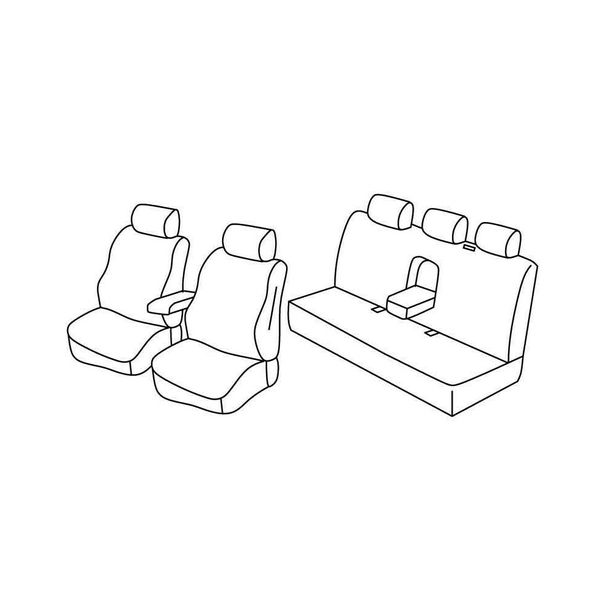 Coprisedili Lampa Set Superior - Grigio/Nero - compatibili per Mercedes Classe C 4p (05/00>01/07)