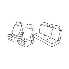 Habillages de siège Lampa Set Superior - Gris/Noir - compatibles pour Jeep Grand Cherokee (06/05>12/10)