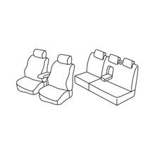 Sitzbezüge Lampa Set Superior - Grau/schwarz - kompatibel für Fiat Stilo 5p (01/02>12/07)