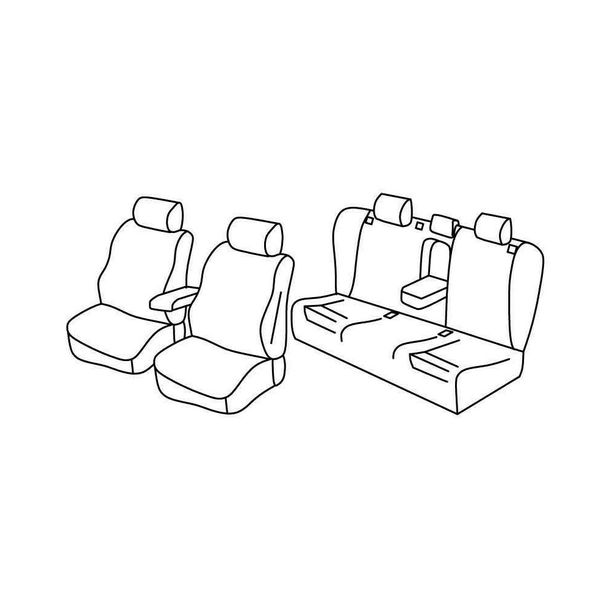 Coprisedili Lampa Set Superior - Grigio/Nero - compatibile per Audi A6 4p (09/04>03/11)